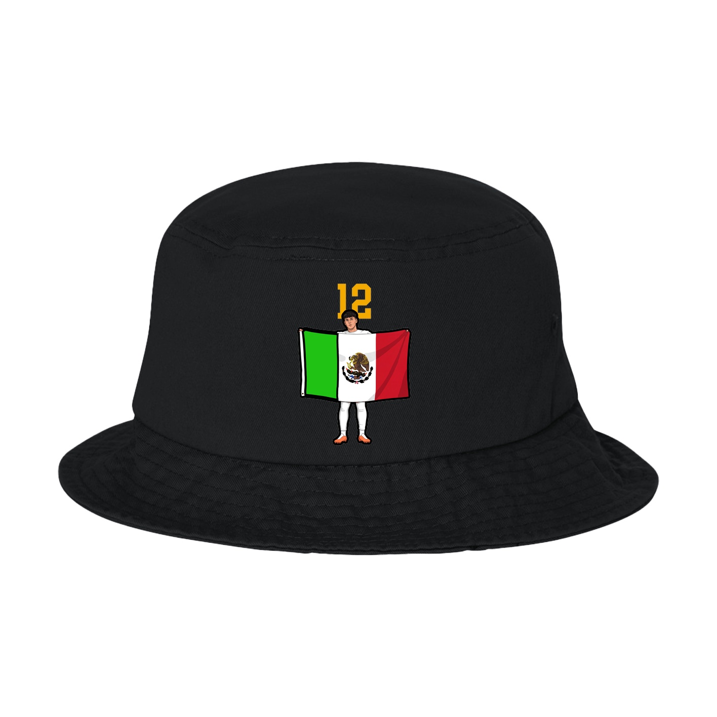 Bucket Cap — Number Top in Black