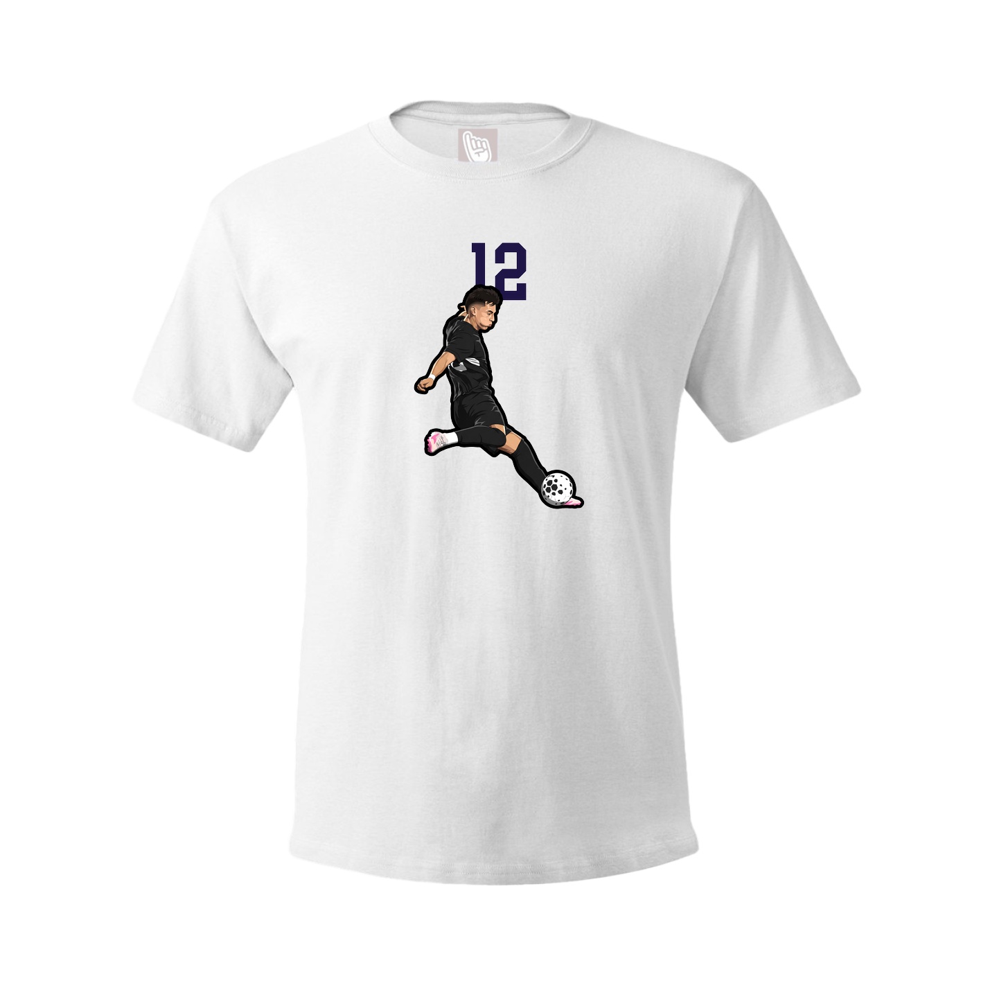 Youth Tee — Number Top in White