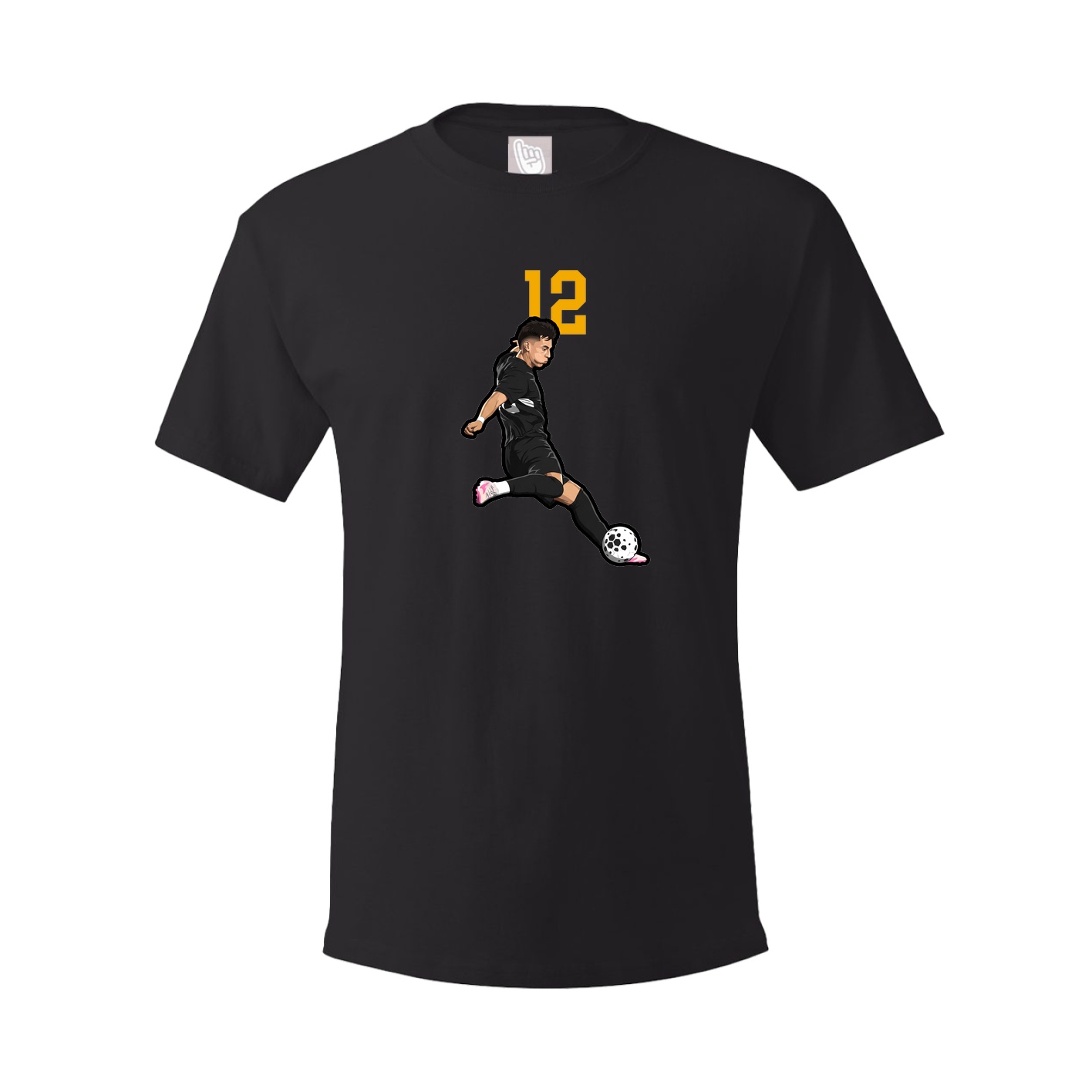 Youth Tee — Number Top in Black
