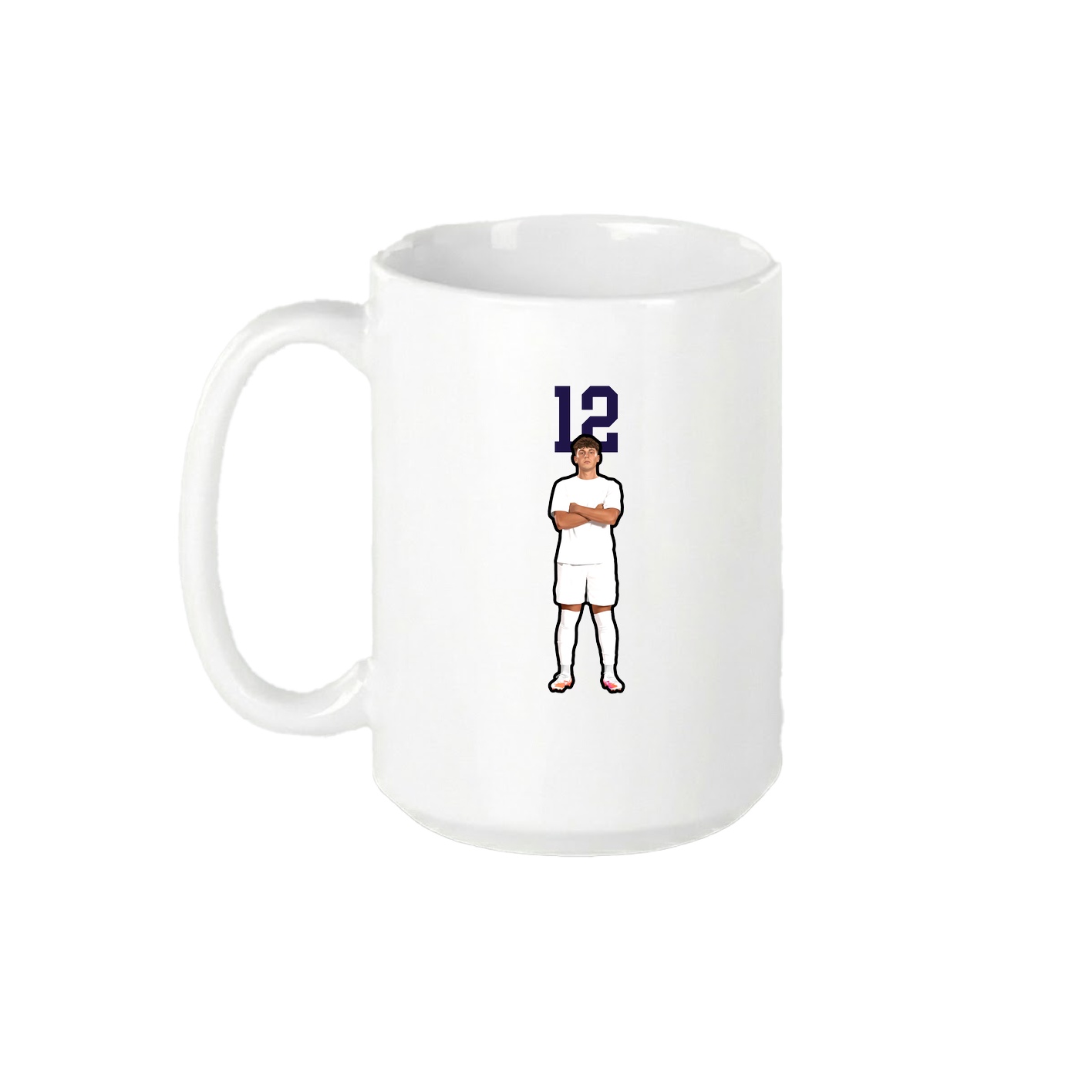 15oz Coffee Mug — Number Top in White