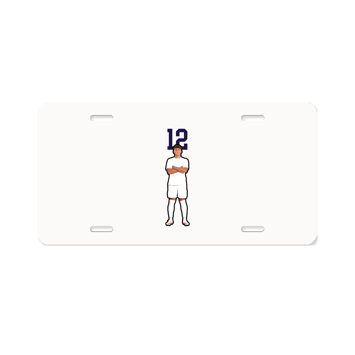 License Plate — Number Top in Classic