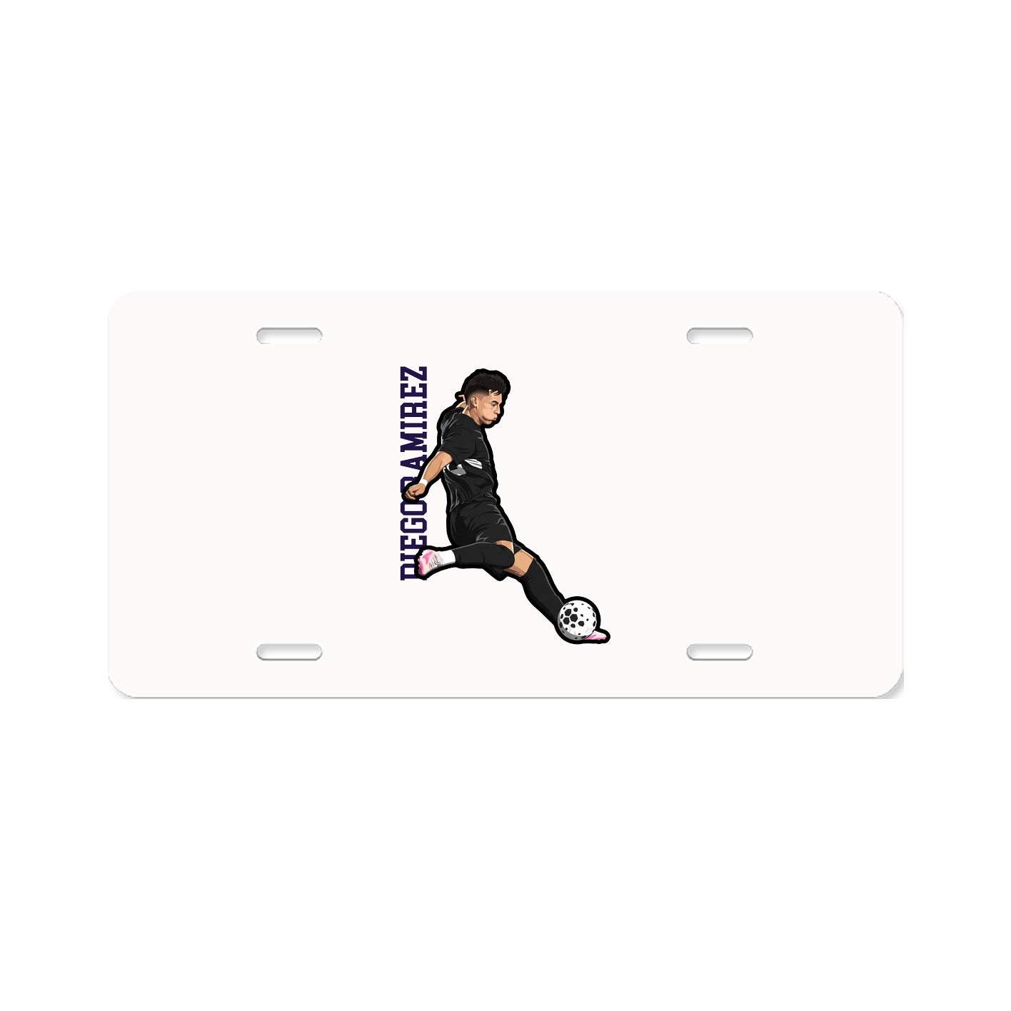 License Plate — Name Vertical in Classic