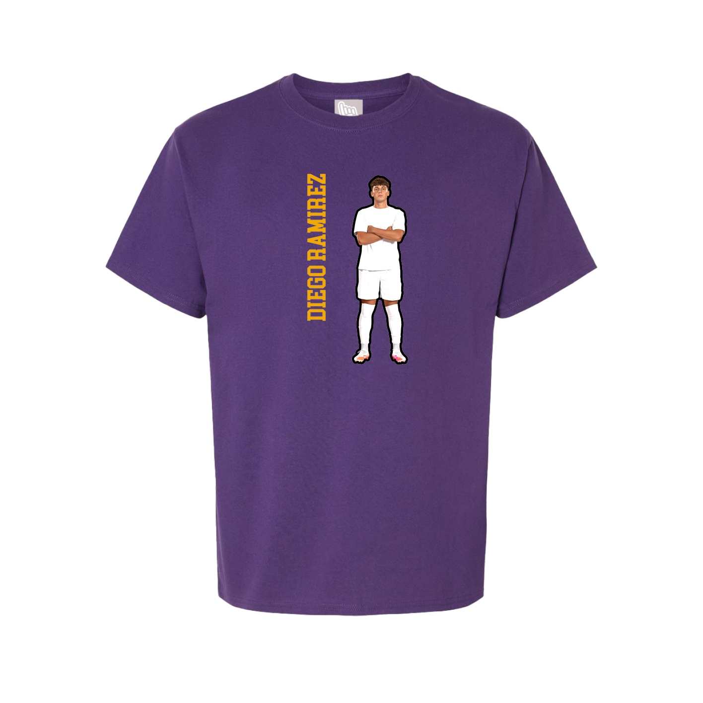 Tee — Name Vertical in Purple