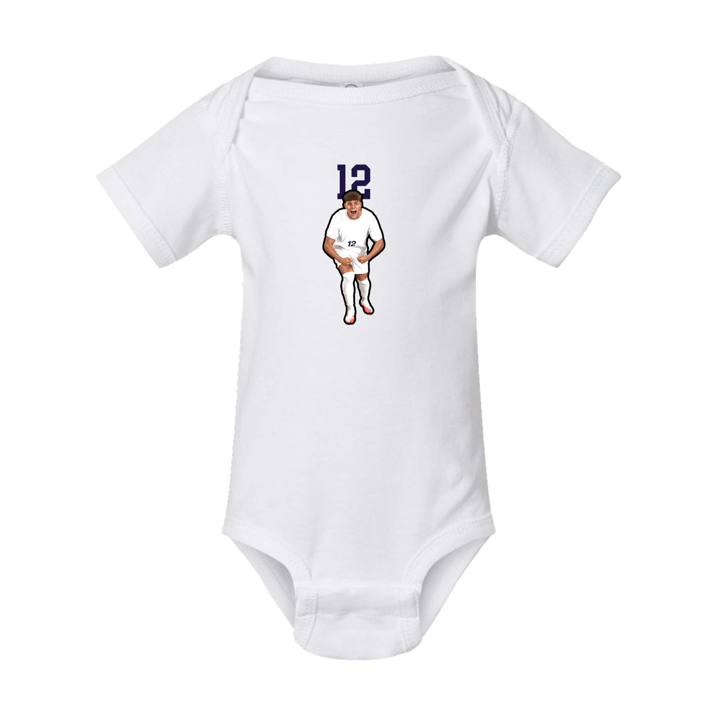Baby Onesie — Number Top in White