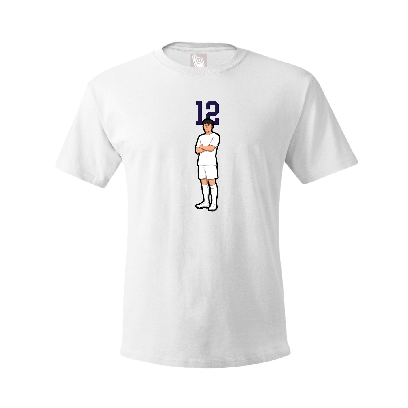 Youth Tee — Number Top in White