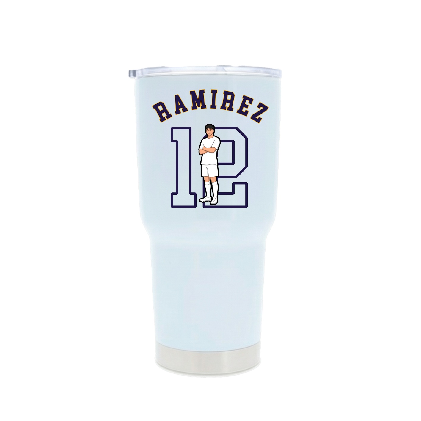 30oz Stainless Steel Tumbler — Shirsey Arch in White