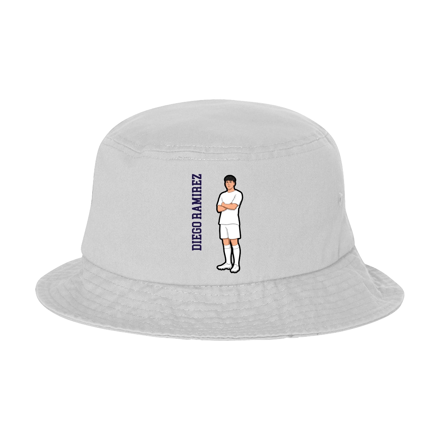 Bucket Cap — Name Vertical in White