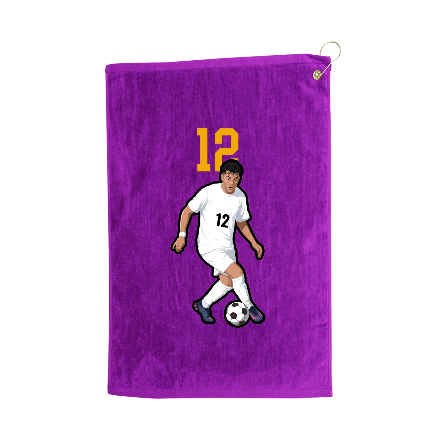 Golf Towel — Number Top in Purple