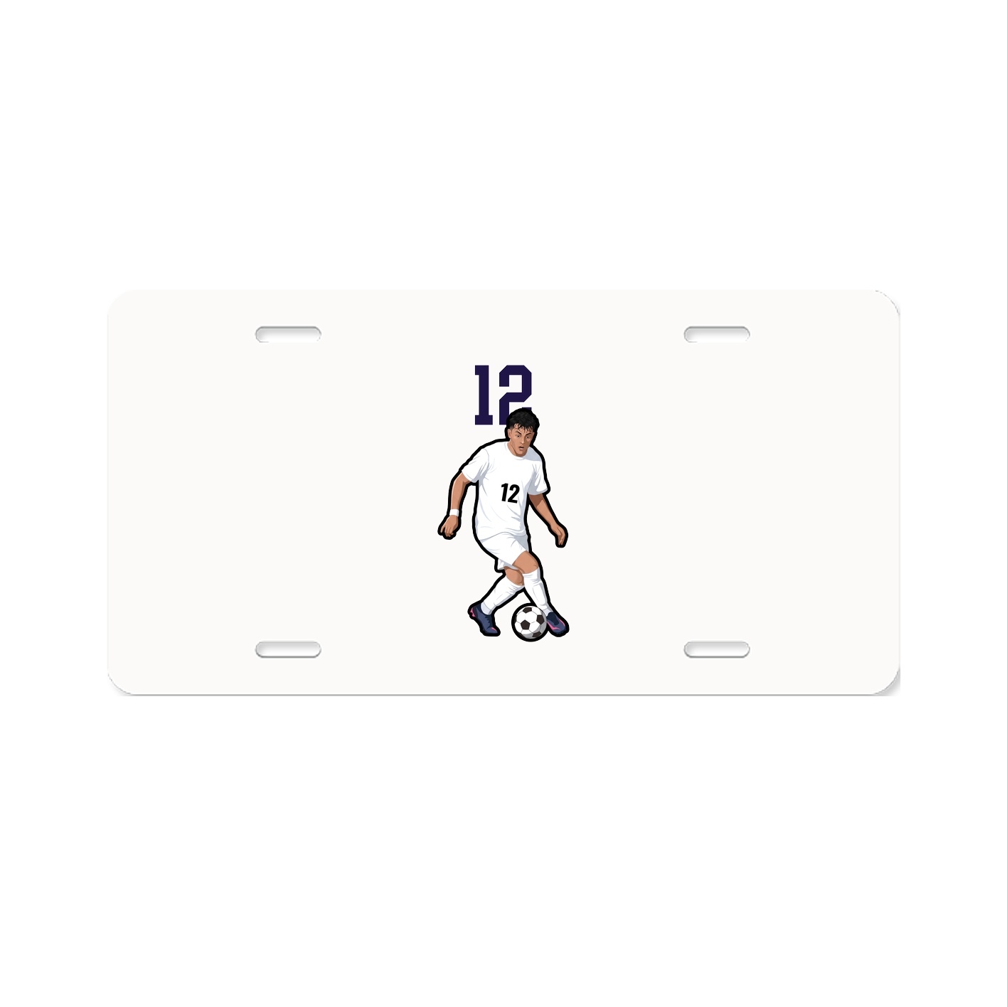 License Plate — Number Top in Classic