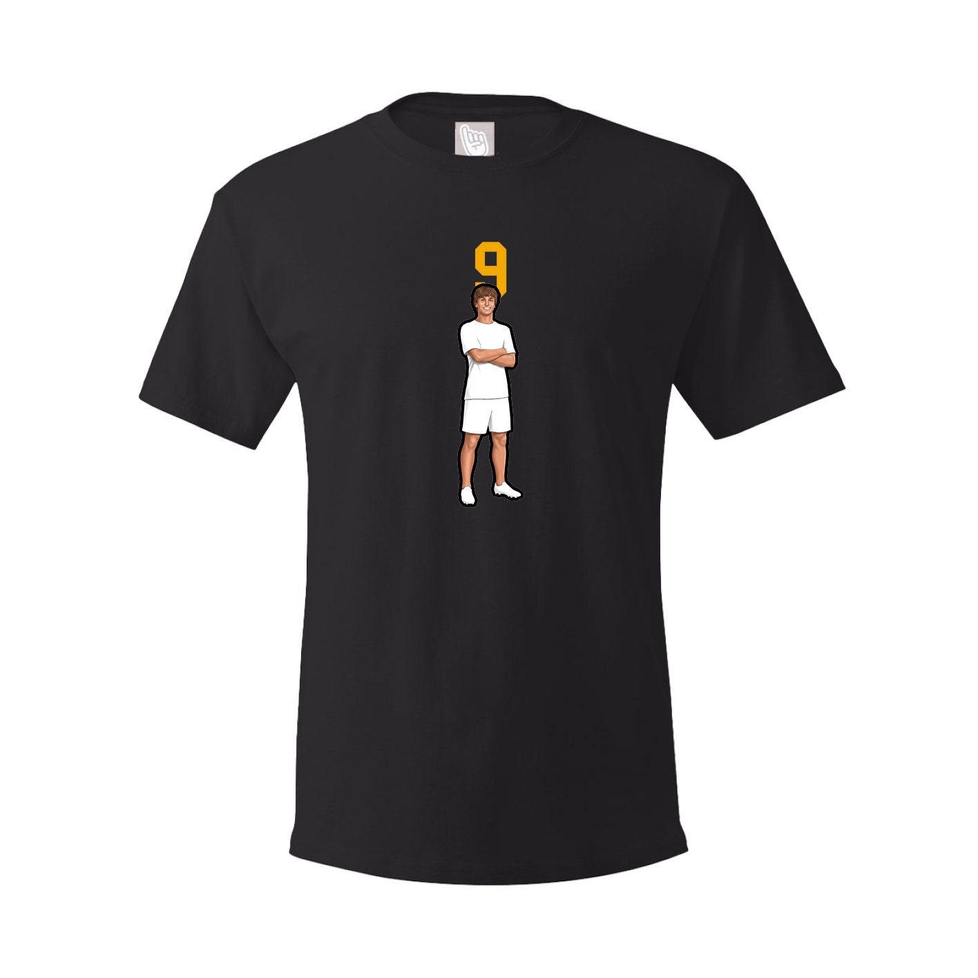 Youth Tee — Number Top in Black