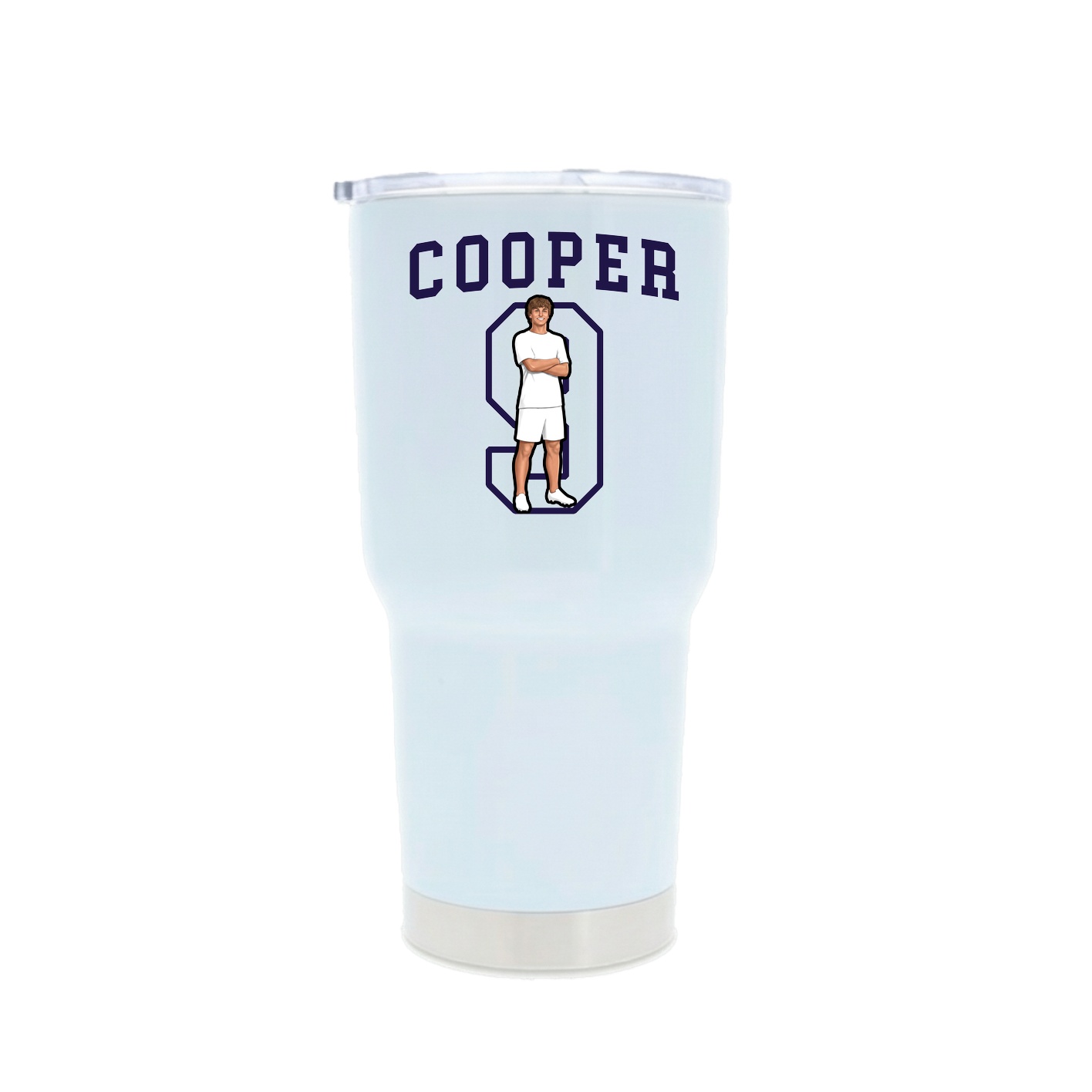 30oz Stainless Steel Tumbler — Shirsey in White