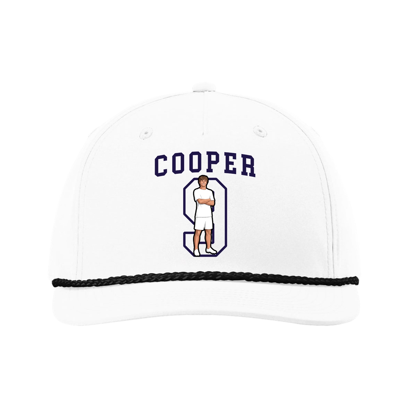 Five-Panel Classic Rope Cap — Shirsey in White