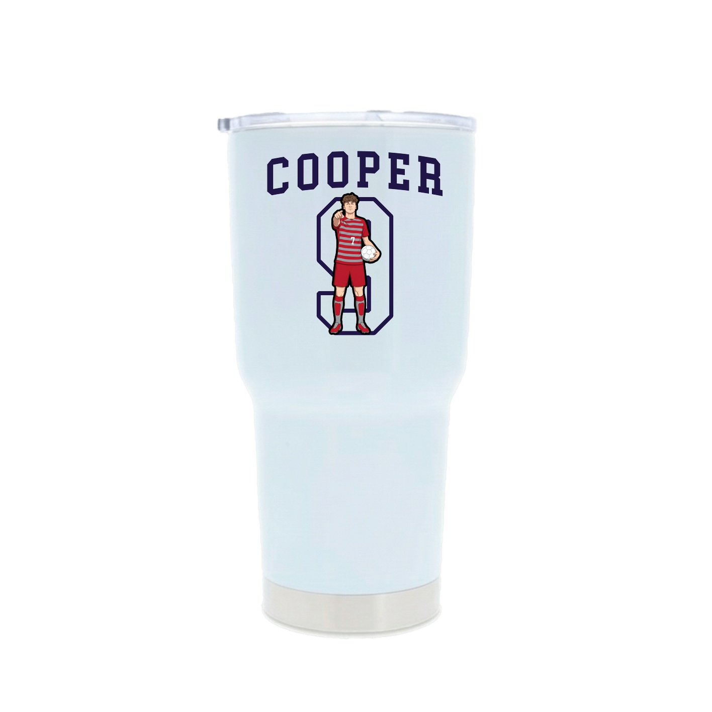 30oz Stainless Steel Tumbler — Shirsey in White