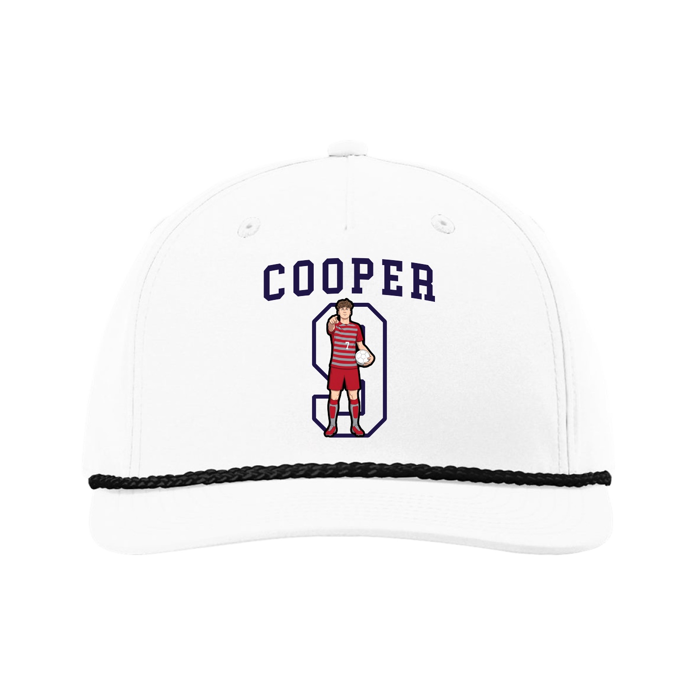 Five-Panel Classic Rope Cap — Shirsey in White
