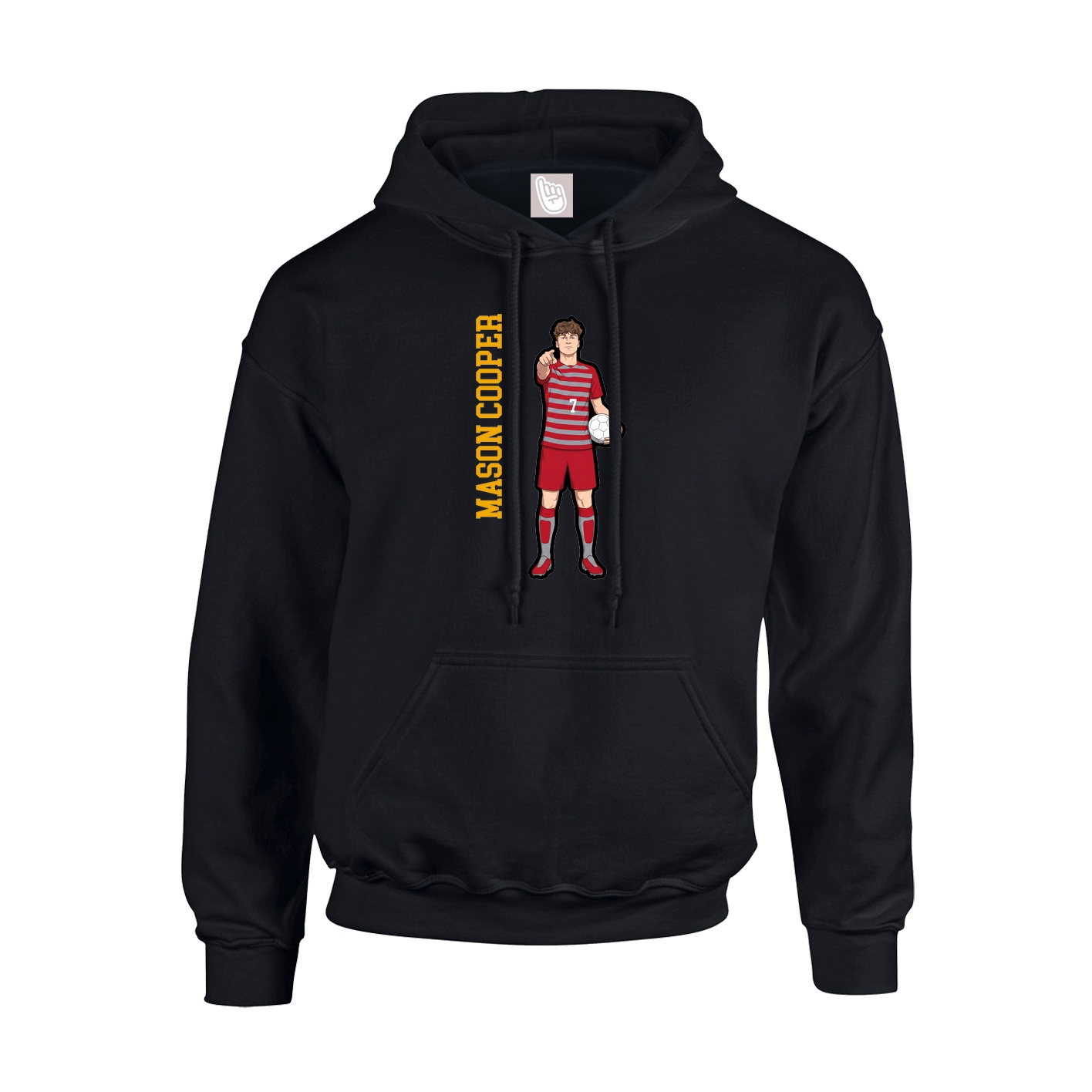 Hoodie — Name Vertical in Black