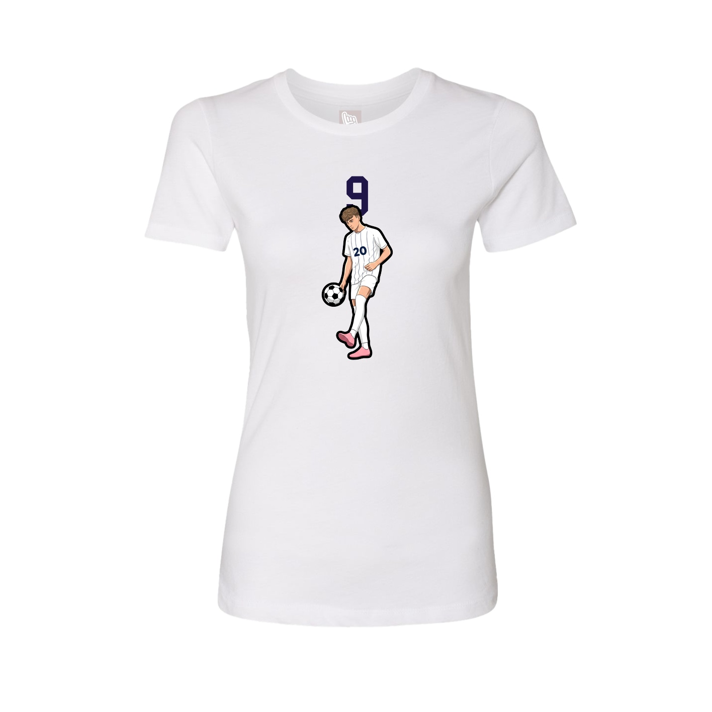 Womens Tee — Number Top in White