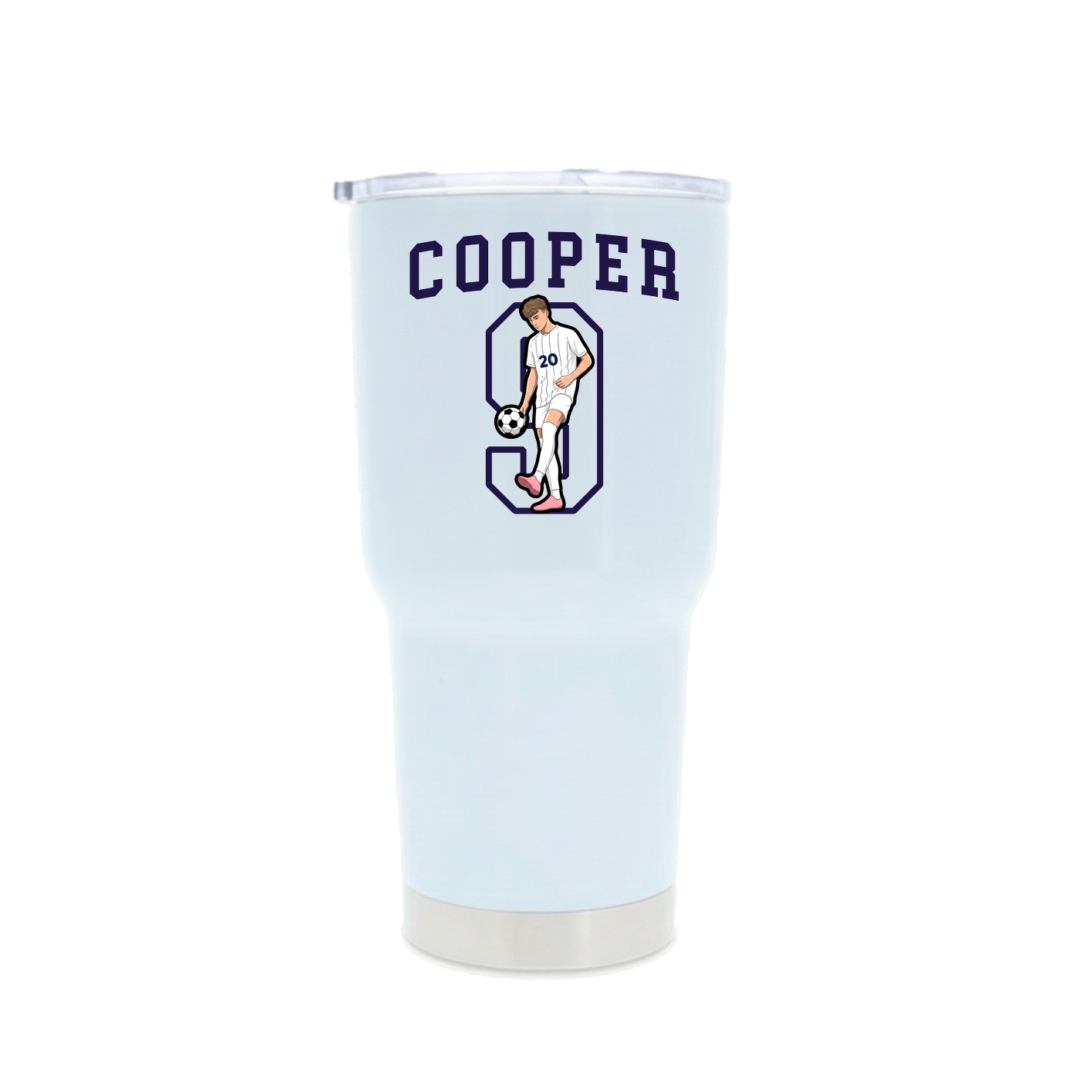 30oz Stainless Steel Tumbler — Shirsey in White