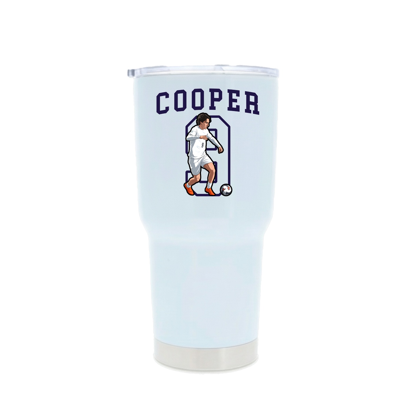 30oz Stainless Steel Tumbler — Shirsey in White