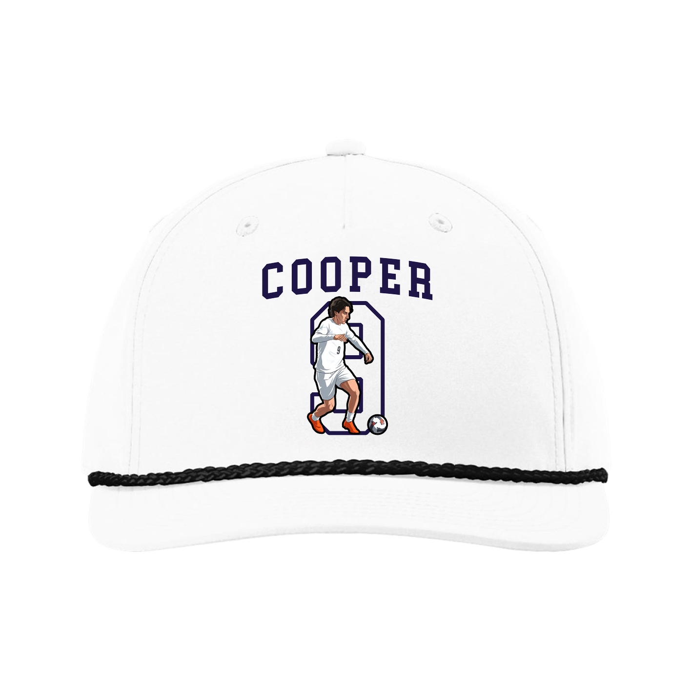 Five-Panel Classic Rope Cap — Shirsey in White