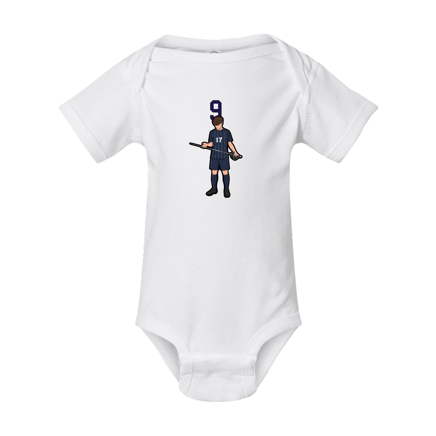 Baby Onesie — Number Top in White