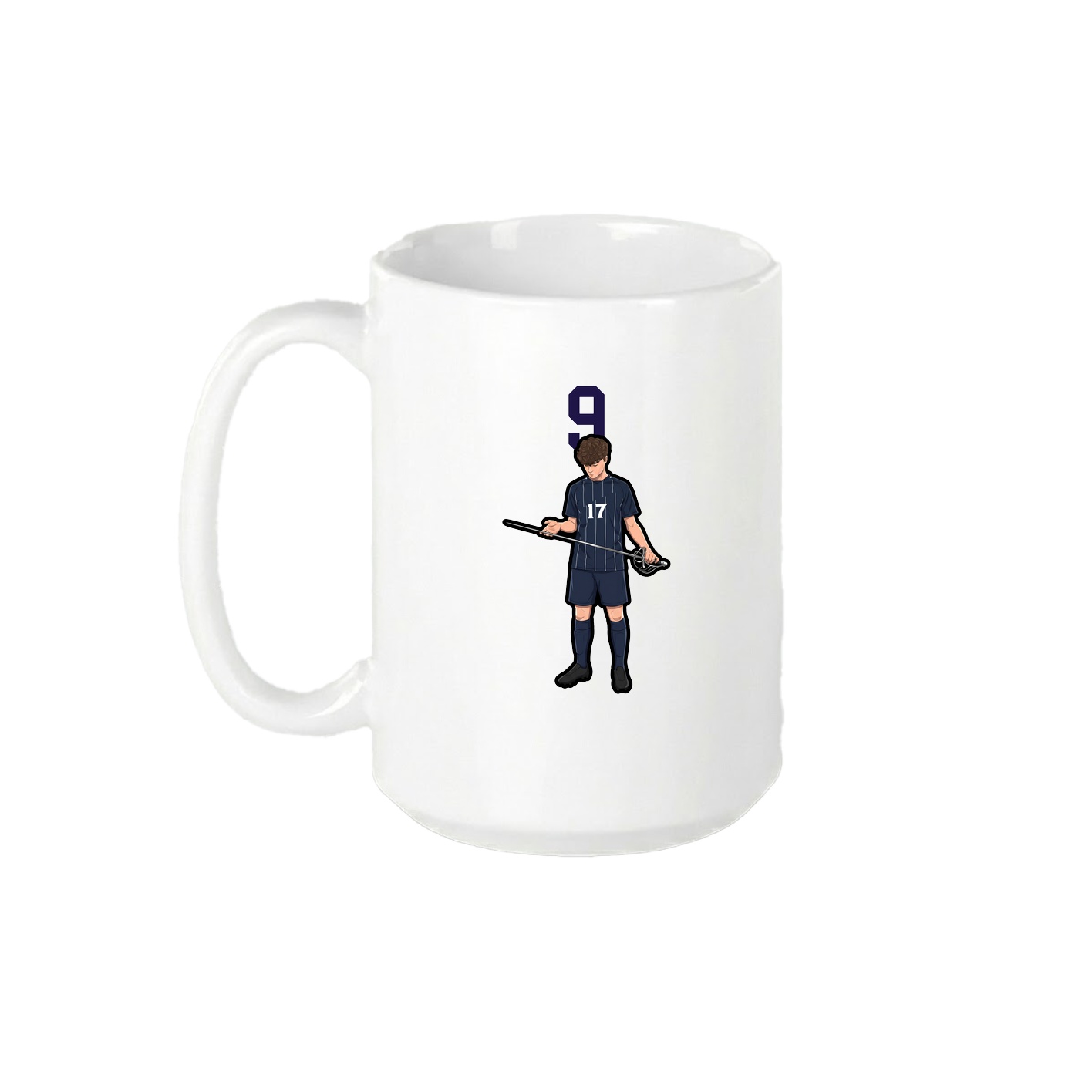 15oz Coffee Mug — Number Top in White