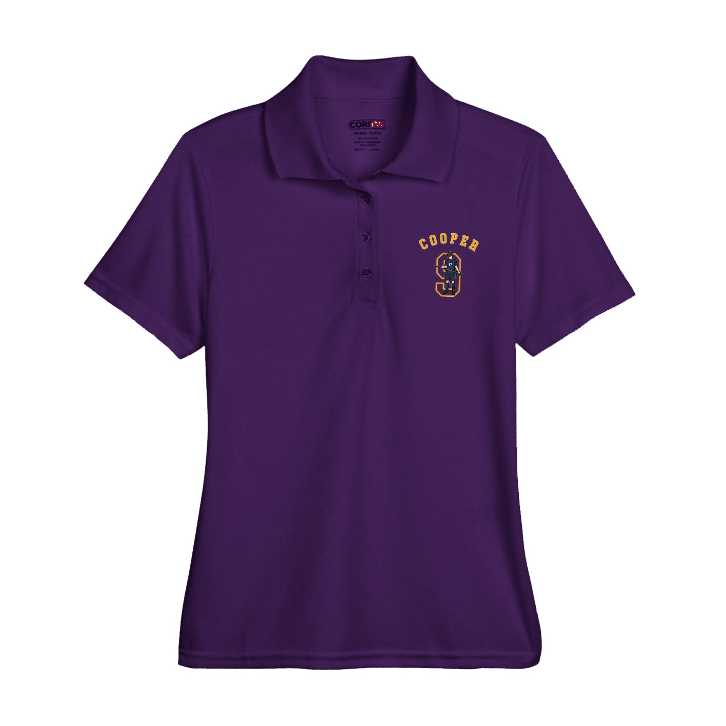Womens Performance Polo — Shirsey Arch in Purple