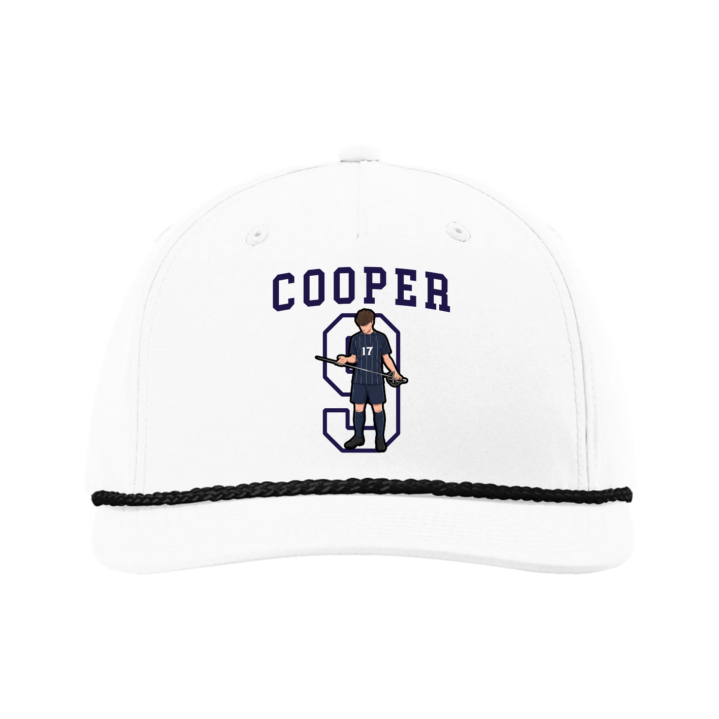 Five-Panel Classic Rope Cap — Shirsey in White