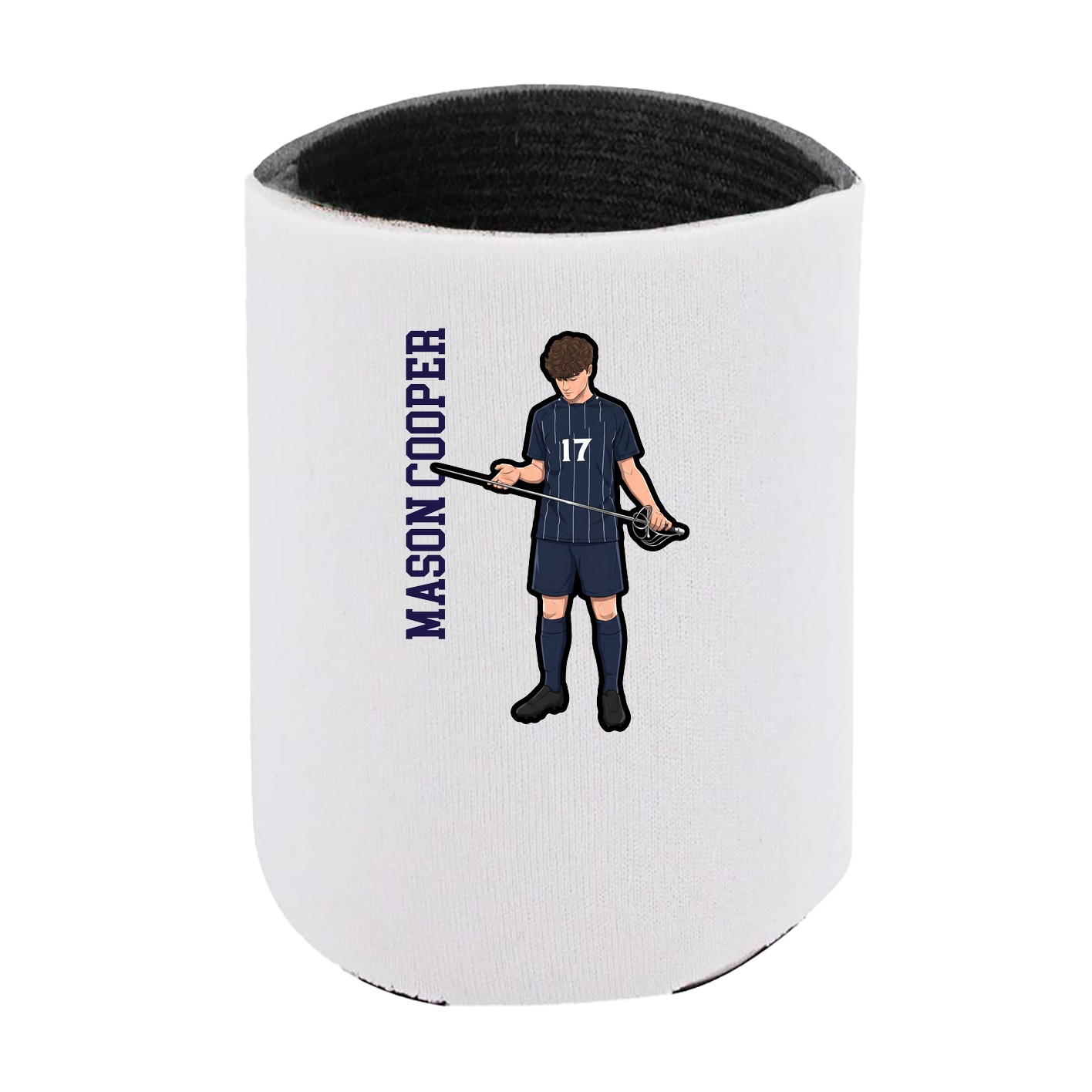 Can Holder — Name Vertical in White
