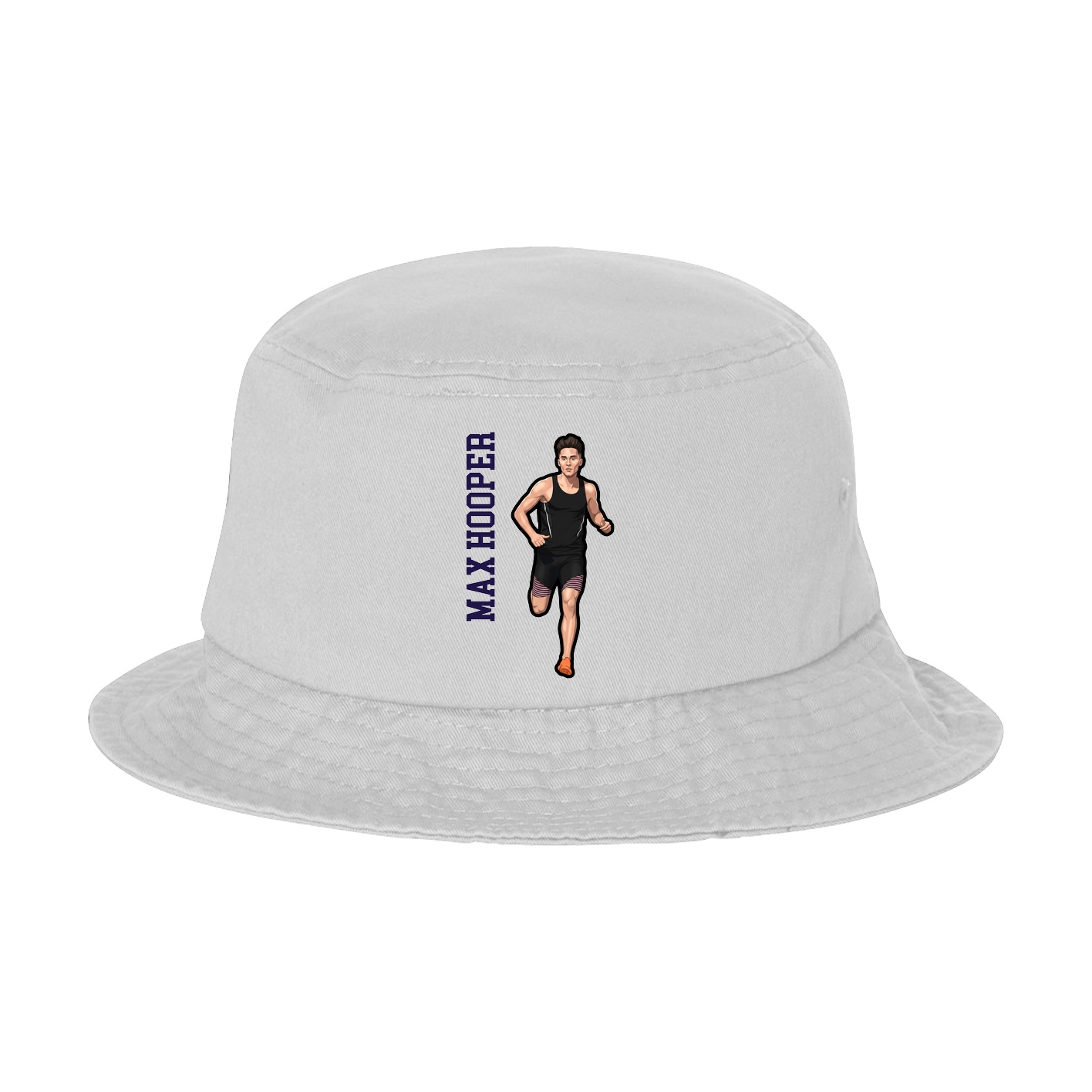Bucket Cap — Name Vertical in White
