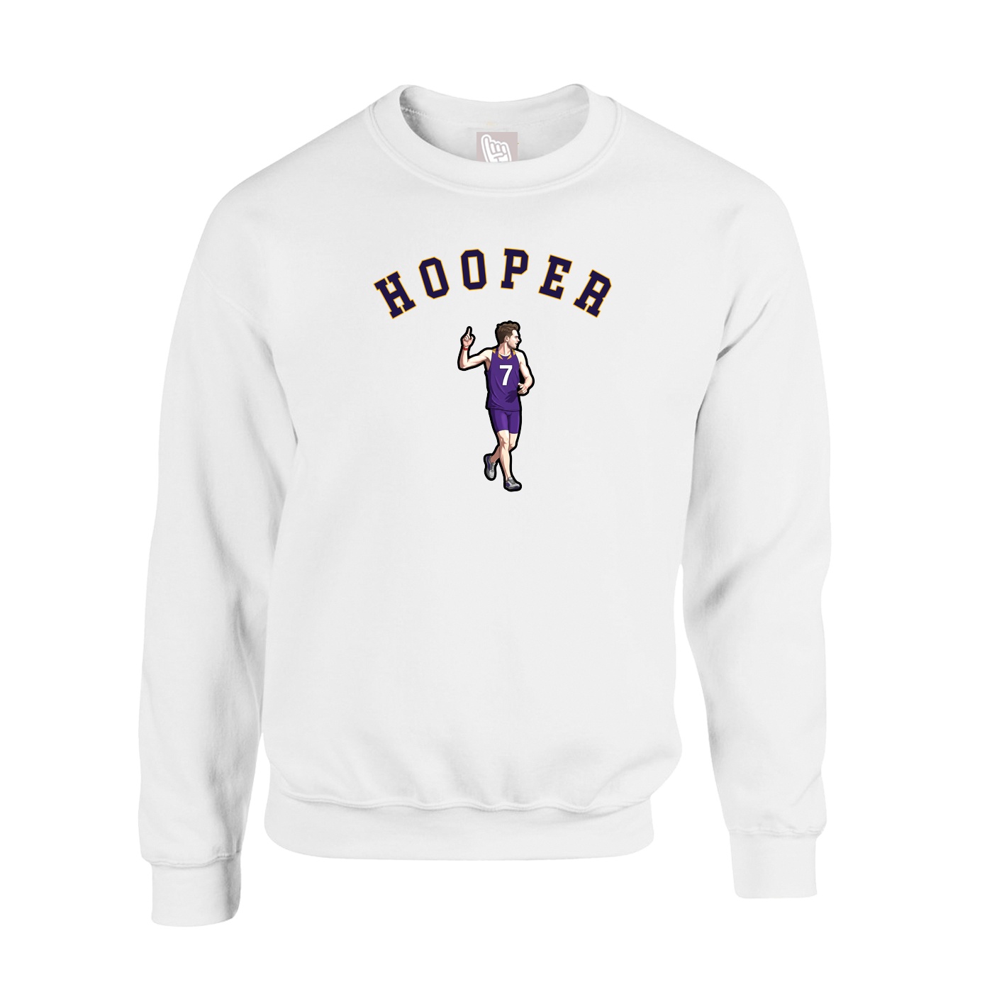 Fleece Crew — Shirsey Arch in White