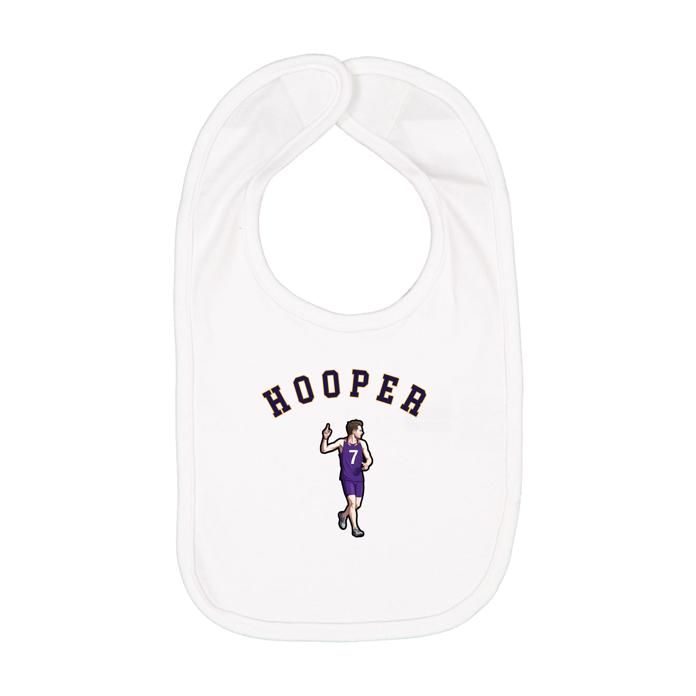 Infant Bib — Shirsey Arch in White