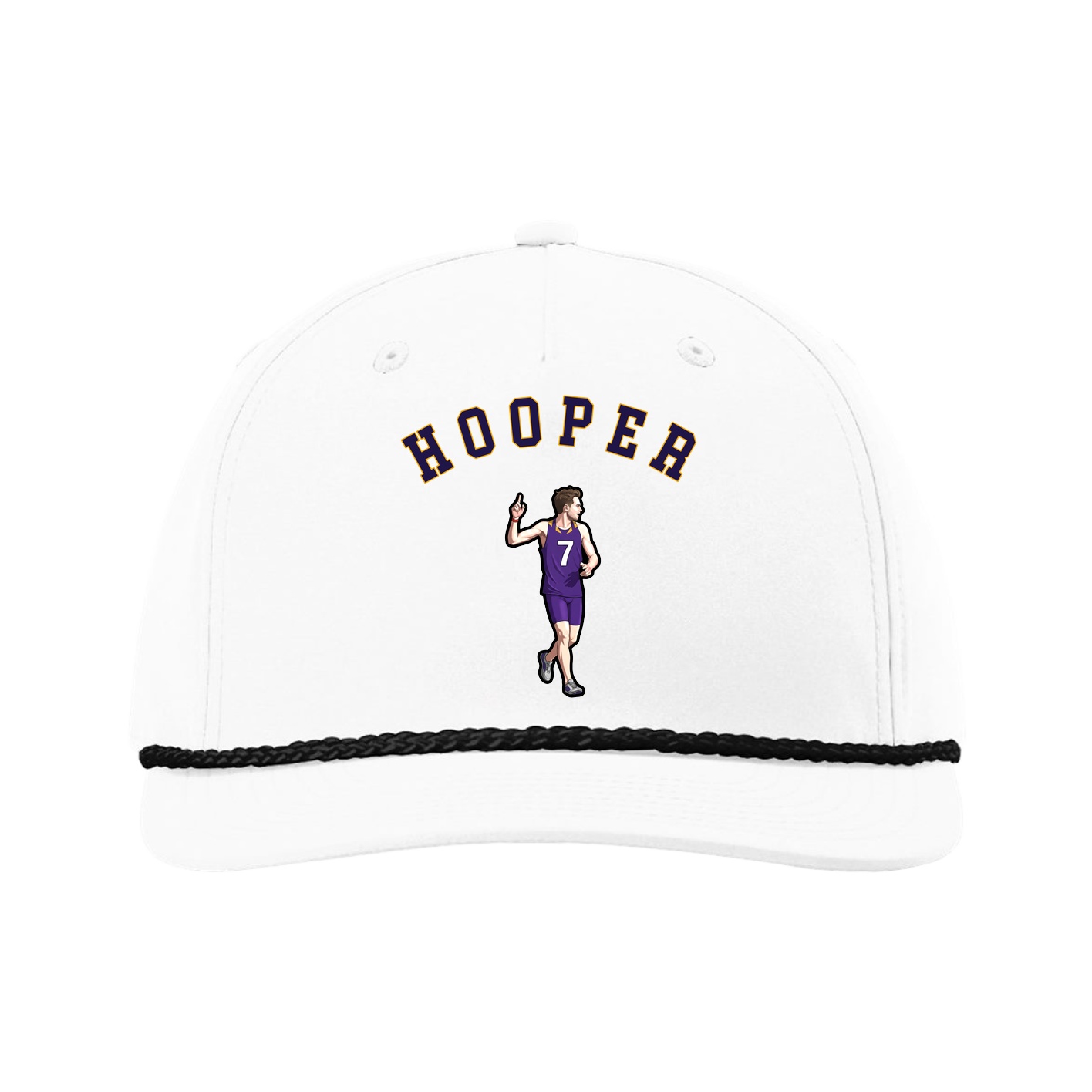 Five-Panel Classic Rope Cap — Shirsey Arch in White