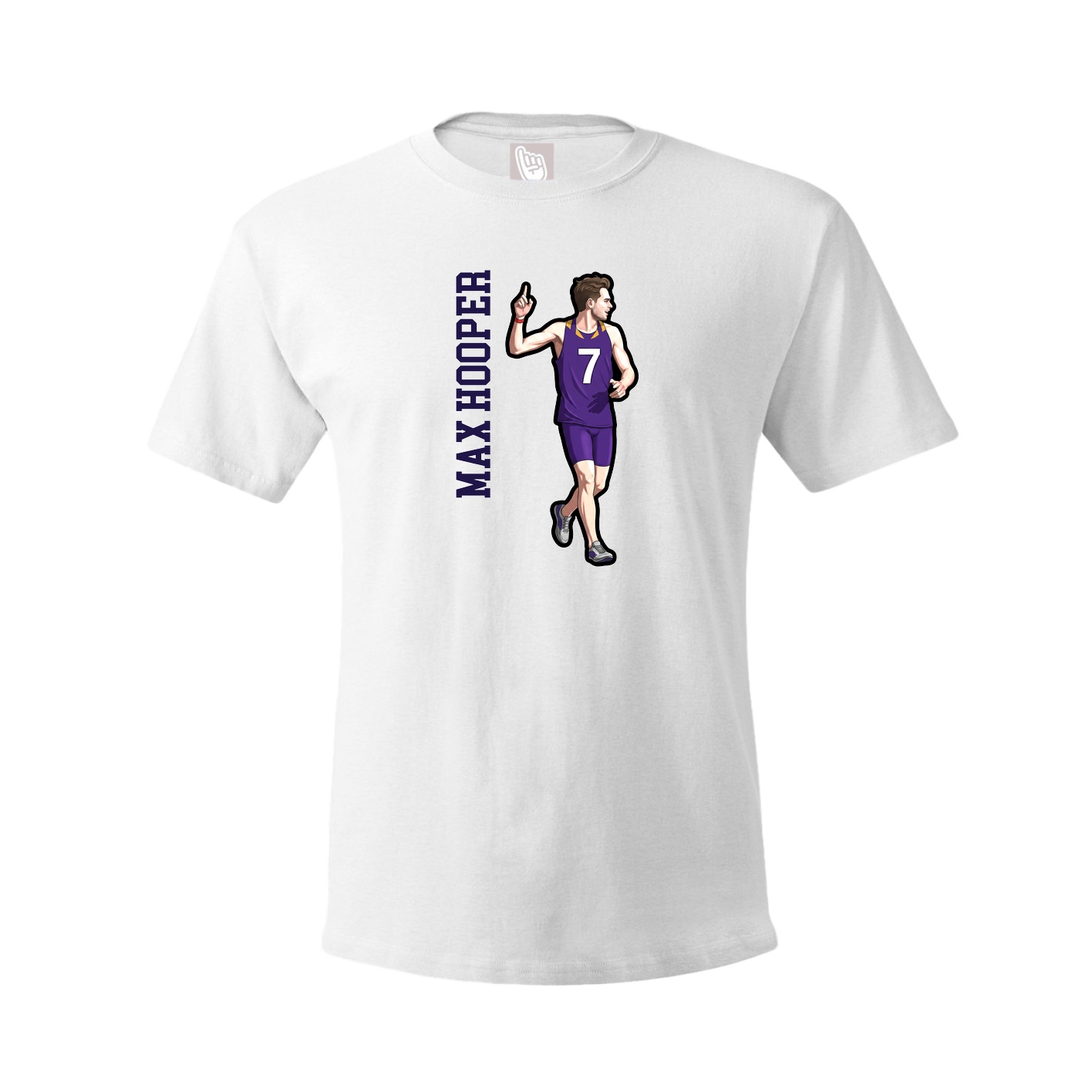 Tee — Name Vertical in White