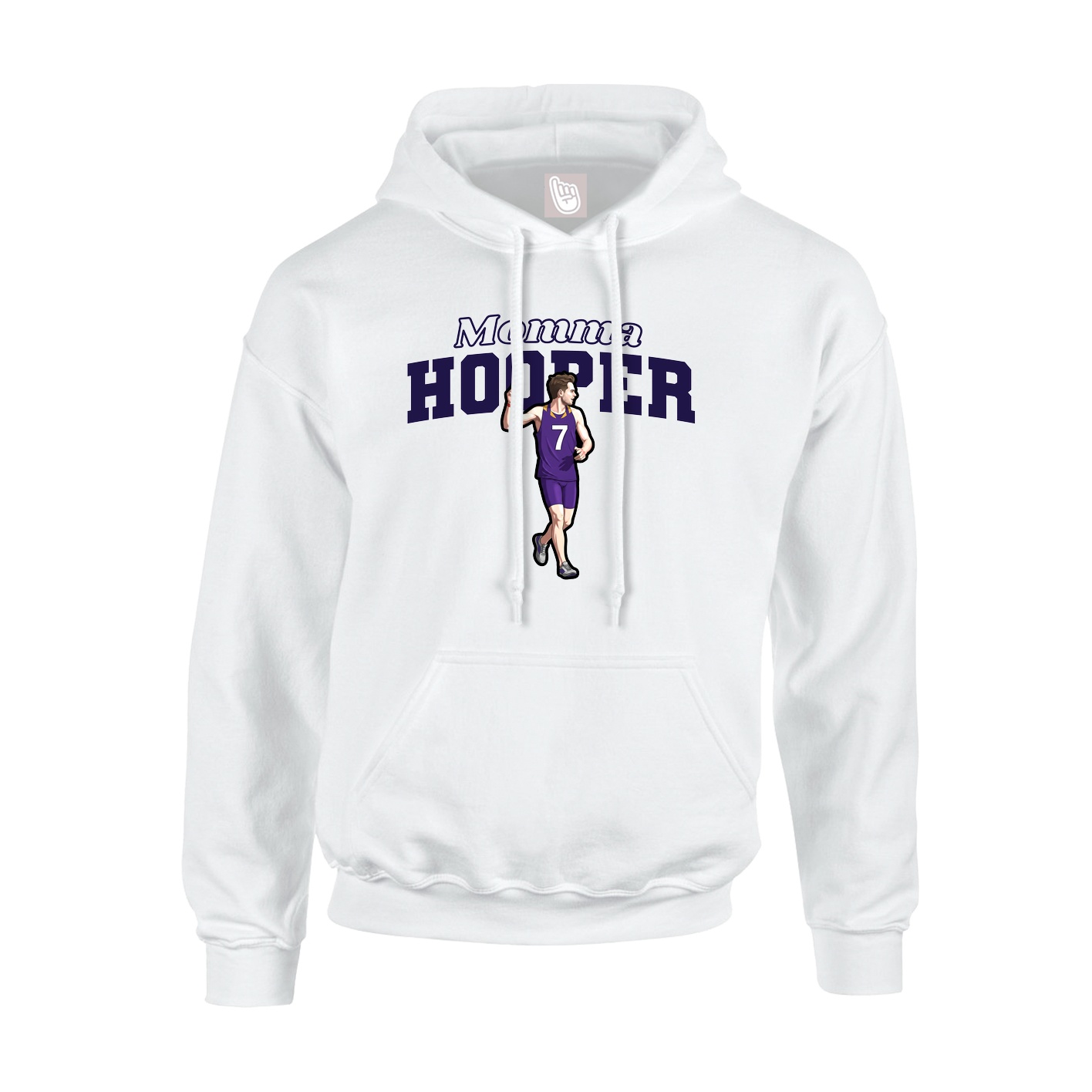 Hoodie — Mothers Day Block in White