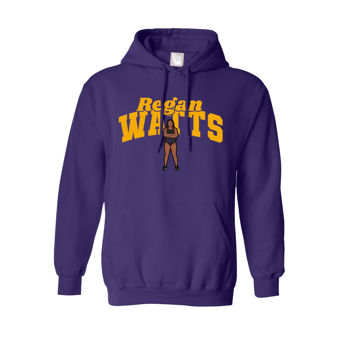 Hoodie — Signature Arch in Purple