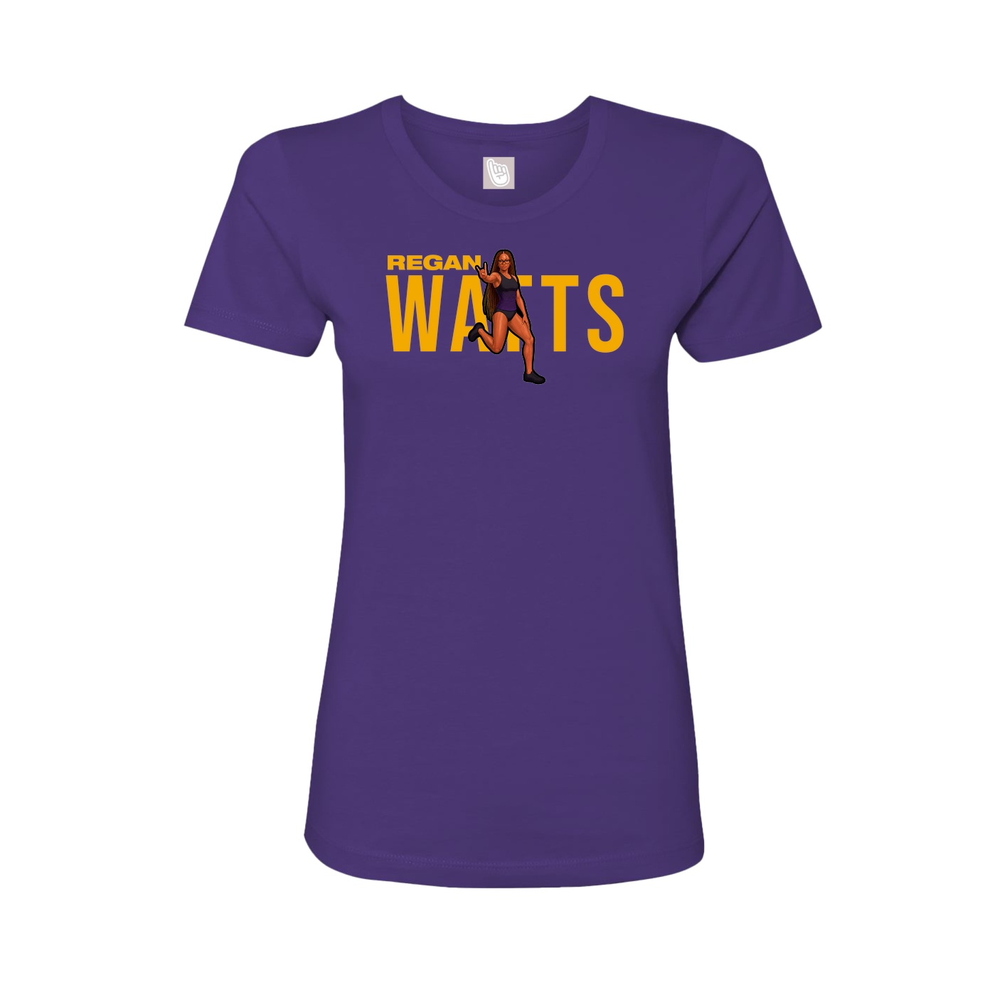 Fitted Women's Tee — Player Name in Purple
