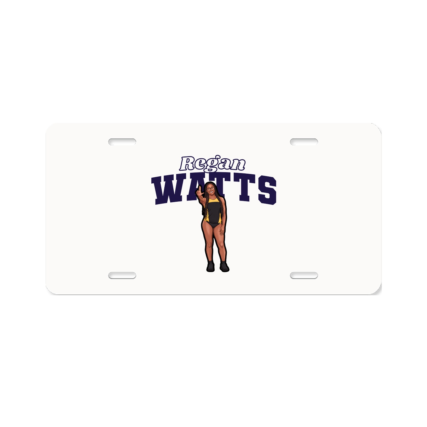 License Plate — Name Arch in Classic