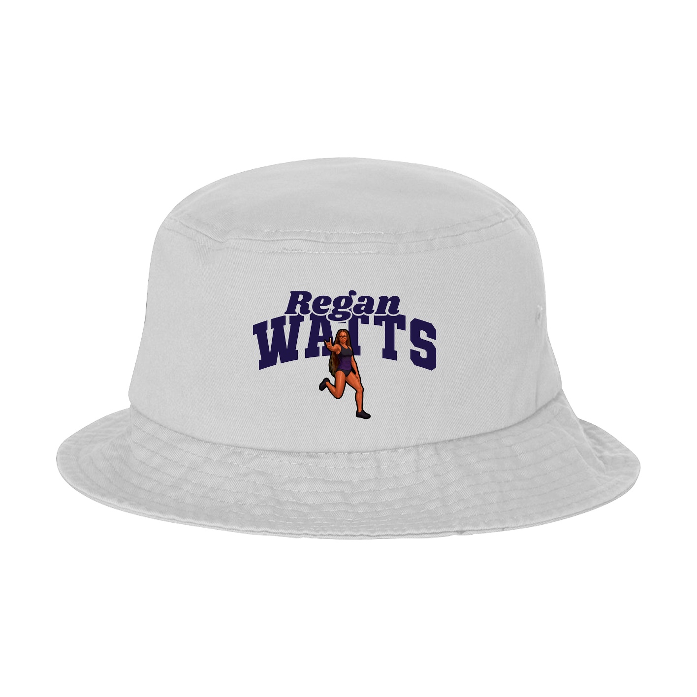 Bucket Cap — Signature Arch in White