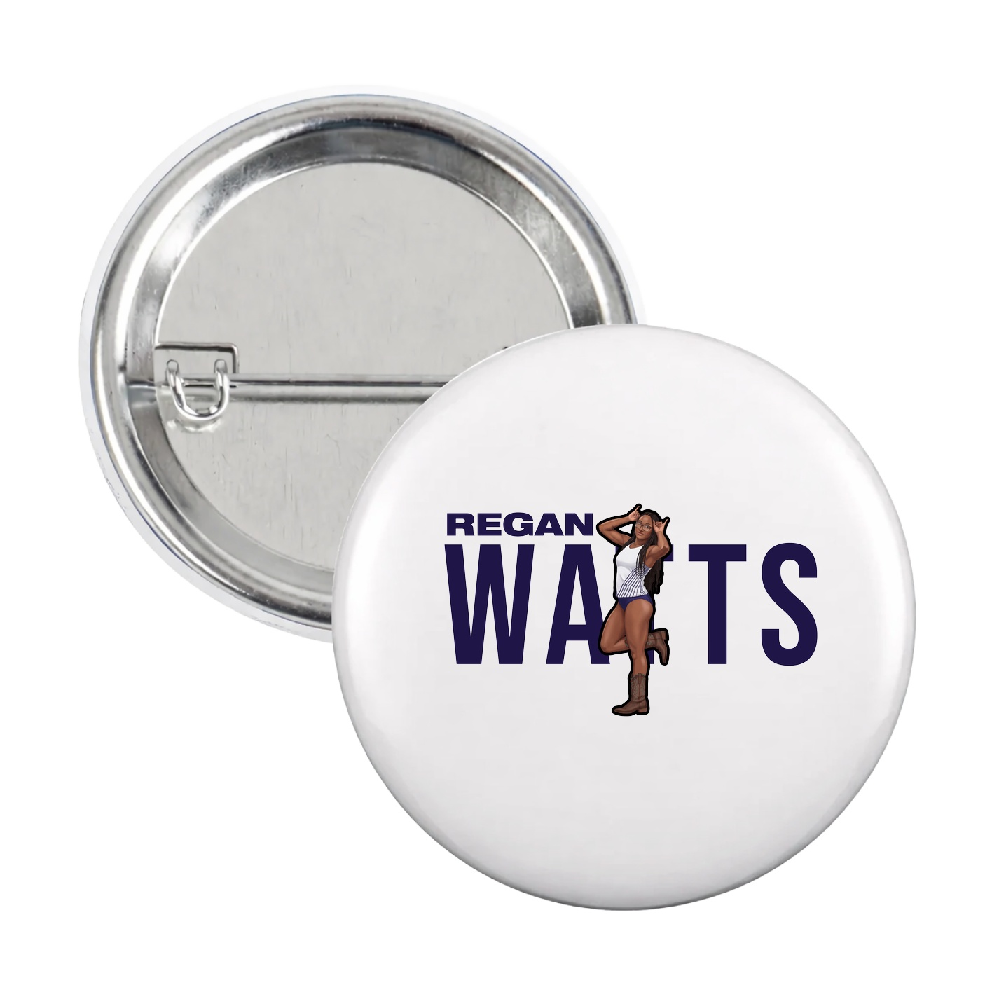 Game Day Button — Player Name in White