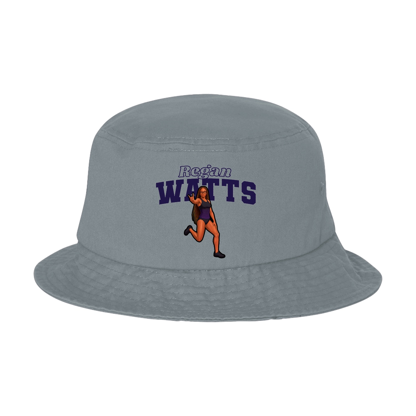 Bucket Cap — Name Arch in Grey