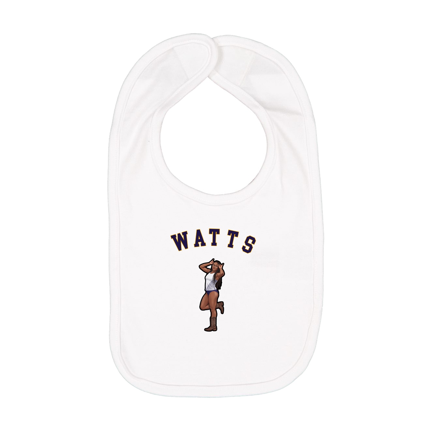 Infant Bib — Shirsey Arch in White