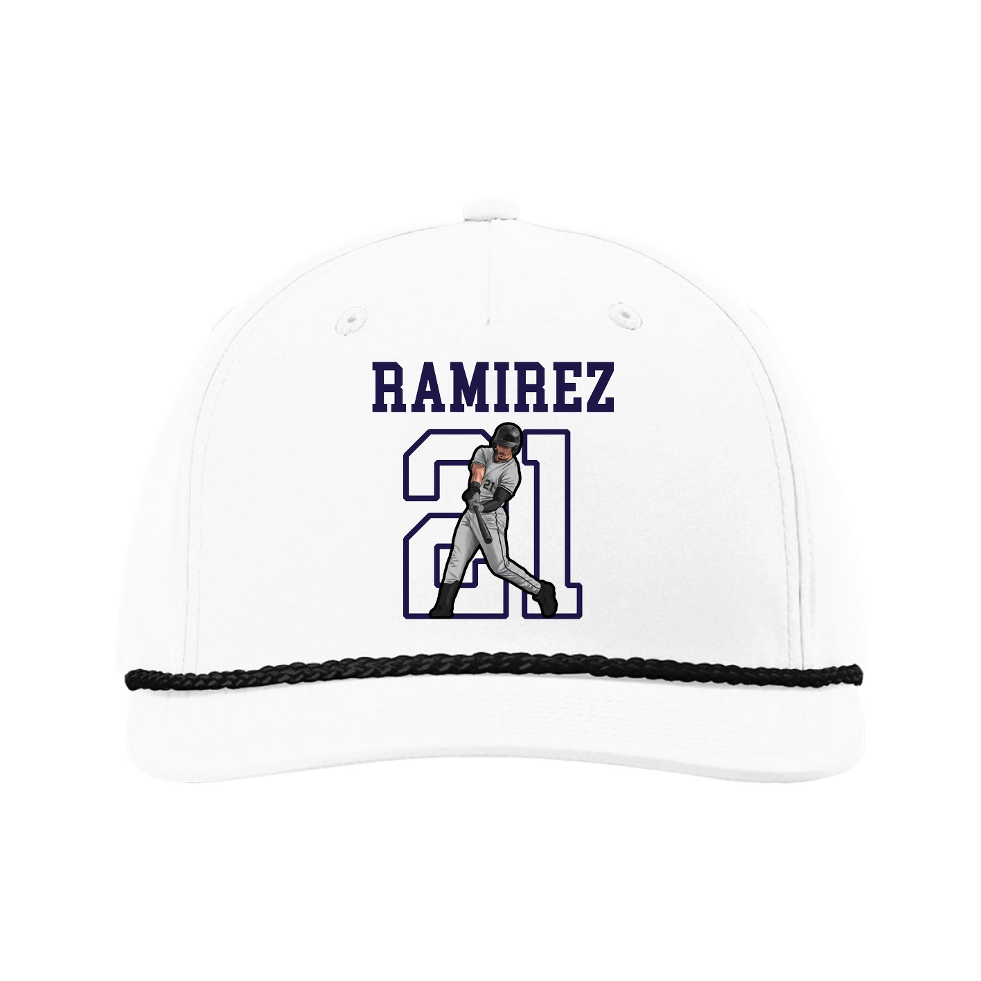 Five-Panel Classic Rope Cap — Shirsey in White