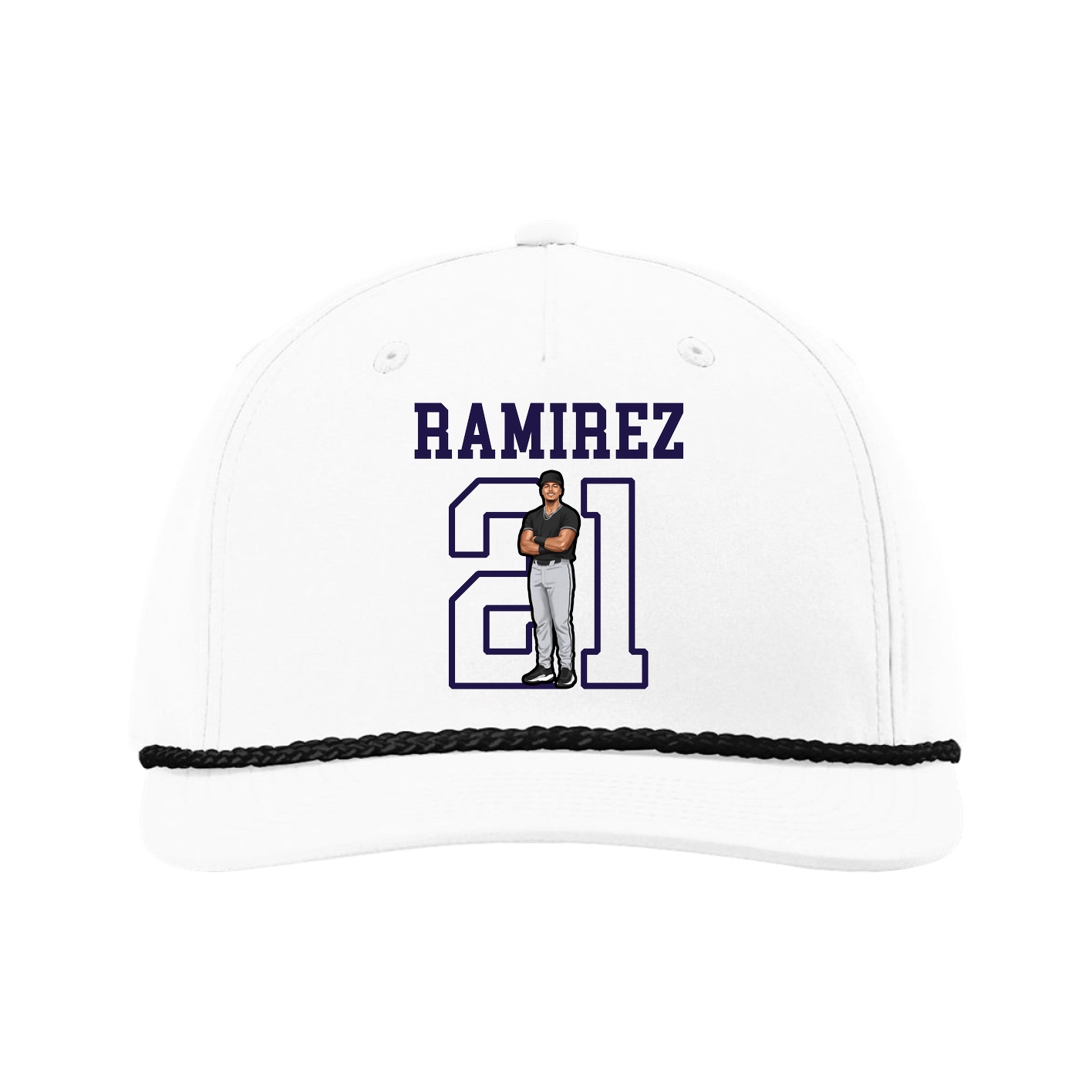 Five-Panel Classic Rope Cap — Shirsey in White