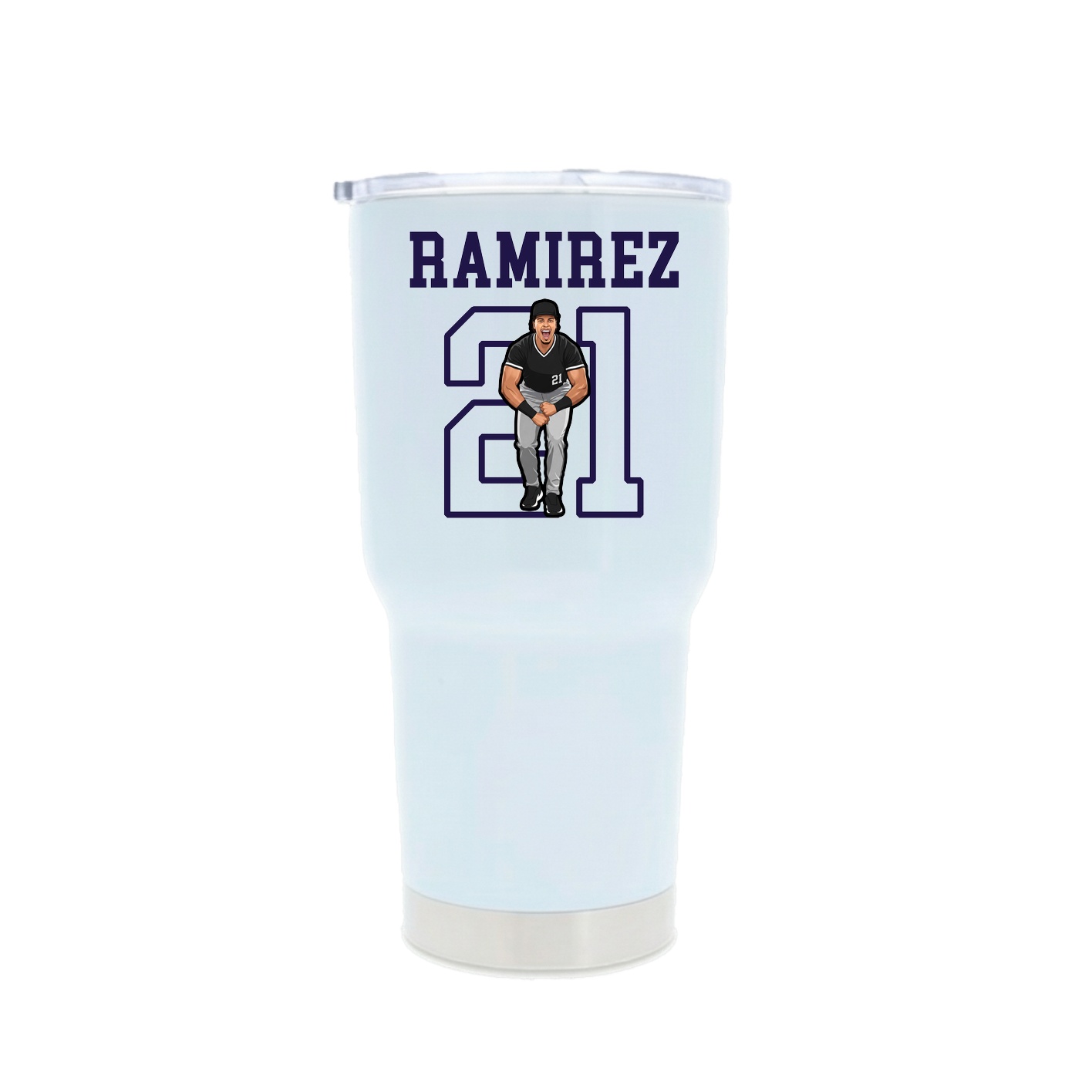 30oz Stainless Steel Tumbler — Shirsey in White