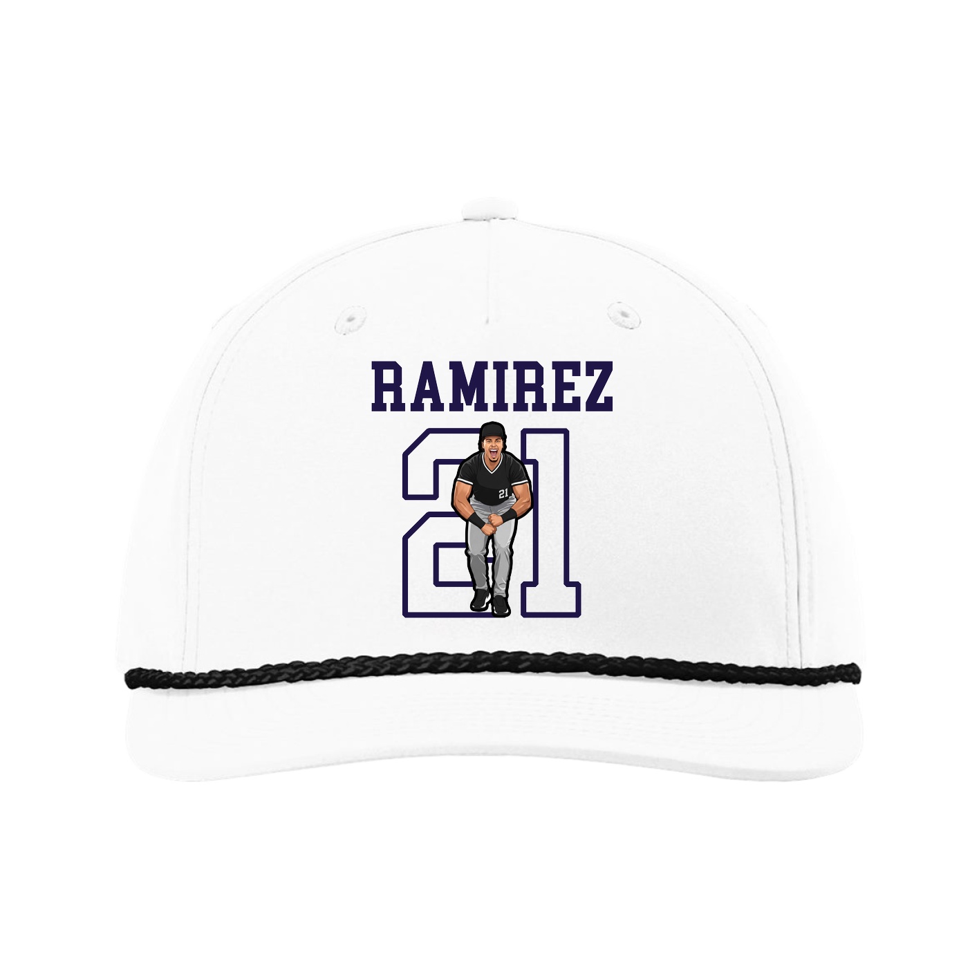 Five-Panel Classic Rope Cap — Shirsey in White