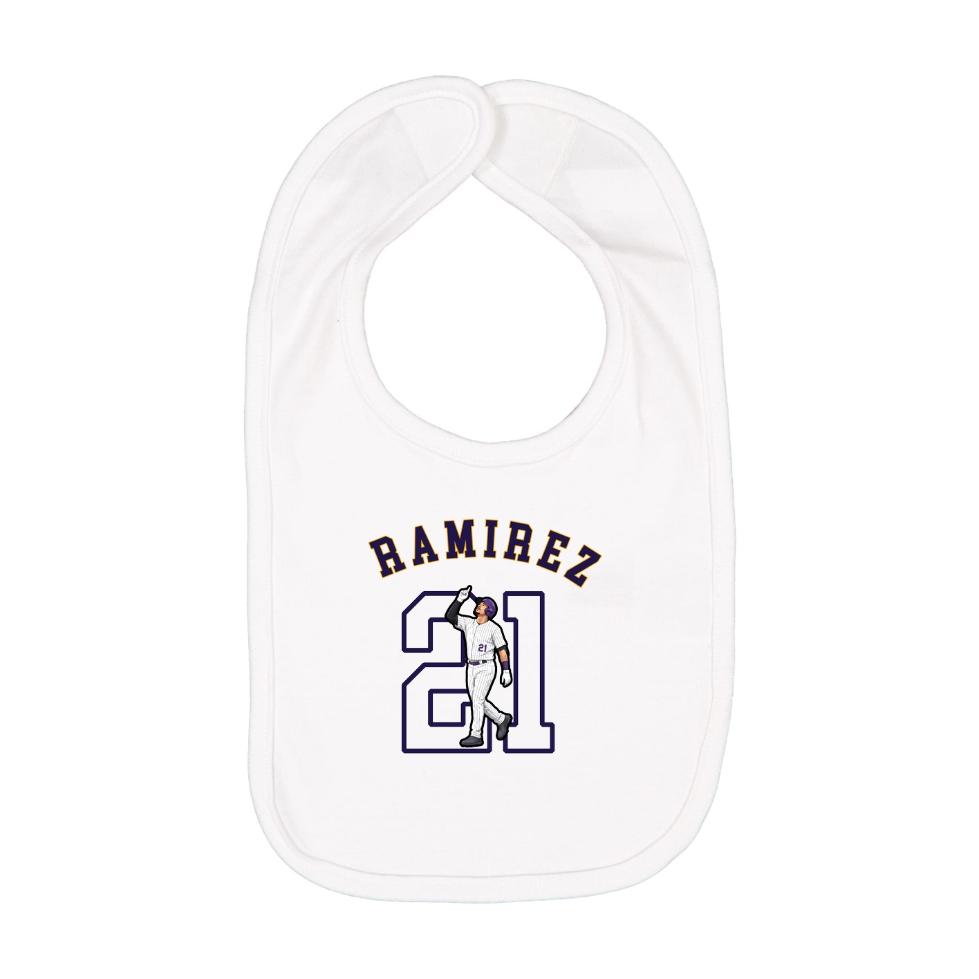 Infant Bib — Shirsey Arch in White