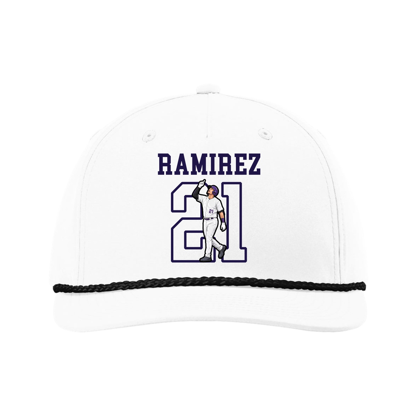Five-Panel Classic Rope Cap — Shirsey in White