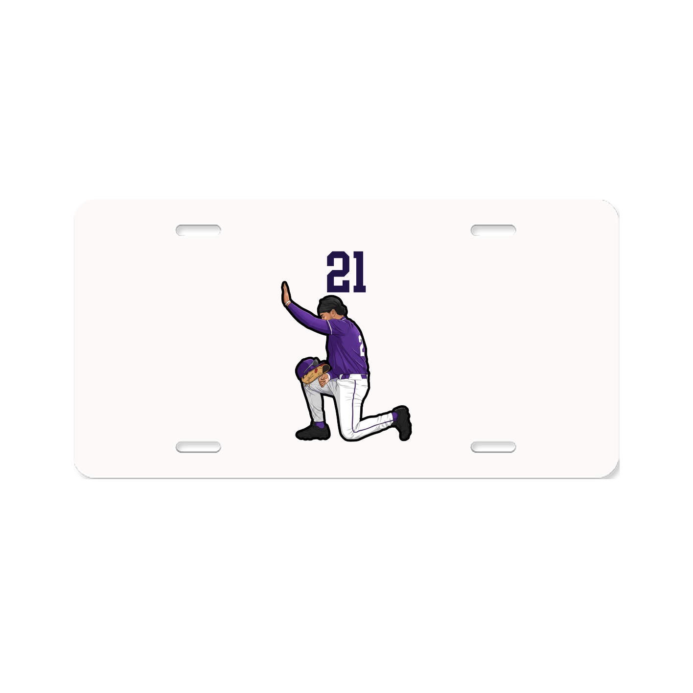 License Plate — Number Top in Classic