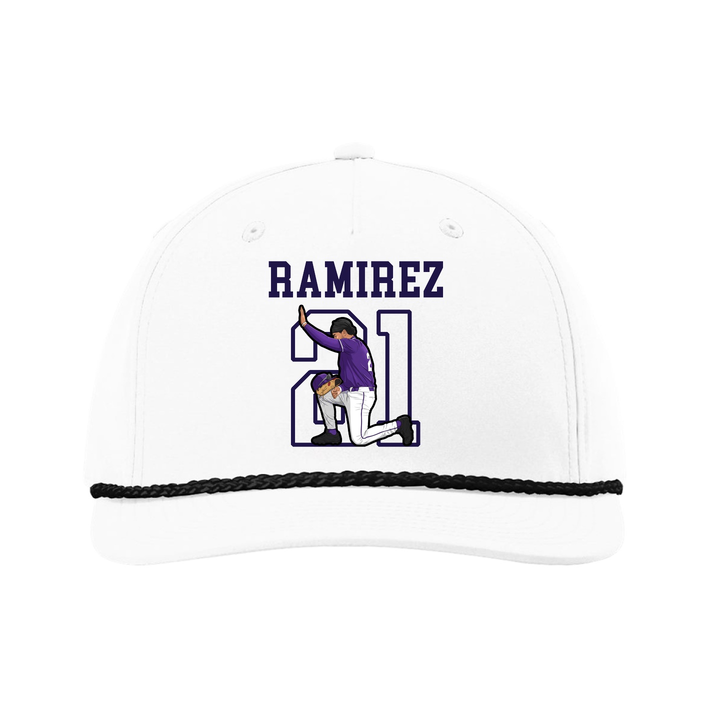 Five-Panel Classic Rope Cap — Shirsey in White