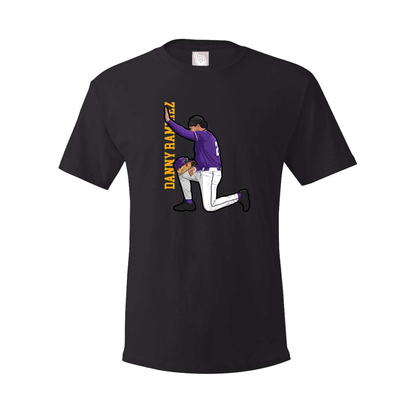 Youth Tee — Name Vertical in Black